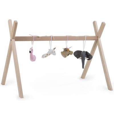 Support couffin en bois naturel