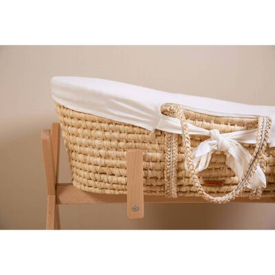 Couffin avec matelas &amp; housse blanc cassé