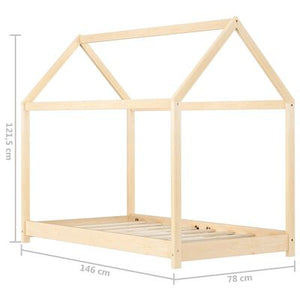 Lit cabane Montessori 80x160cm - Bois naturel