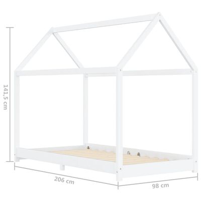 Montessori kajuitbed 70x140cm - Wit
