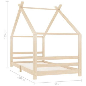 Letto cabina in legno naturale - 90x200 cm