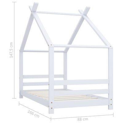 Lit cabane 80x160cm - Blanc