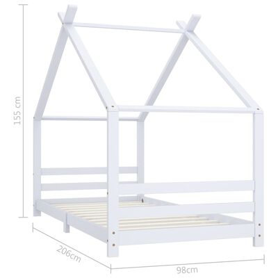 Lit cabane 70x140cm - Blanc