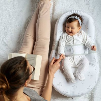 Couffin Cocoonababy Red Castle gris et blanc motif nuage