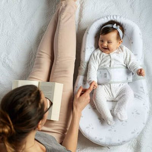 Couffin Cocoonababy Red Castle gris et blanc motif nuage