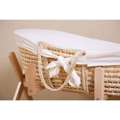Couffin avec matelas &amp; housse blanc cassé