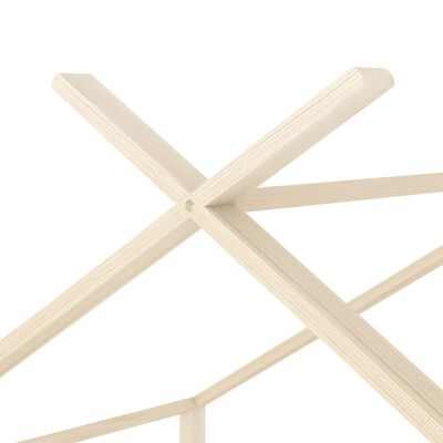 Lit cabane en bois naturel 80x160cm