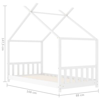 Lit cabane 70x140cm - Blanc