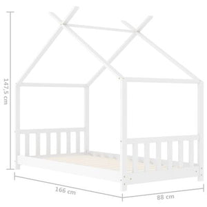 Lit cabane 70x140cm - Blanc