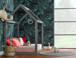 Lit cabane Montessori évolutif gris