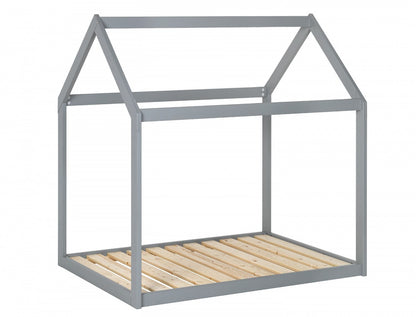 Lit cabane Montessori évolutif gris
