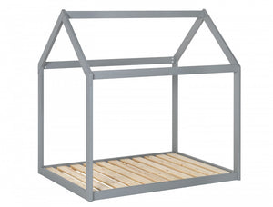 Lit cabane Montessori évolutif gris