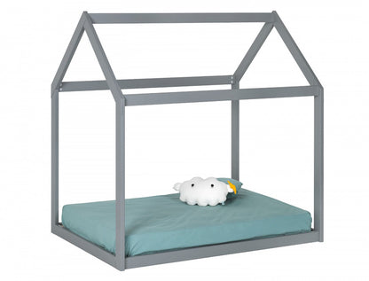 Lit cabane Montessori évolutif gris