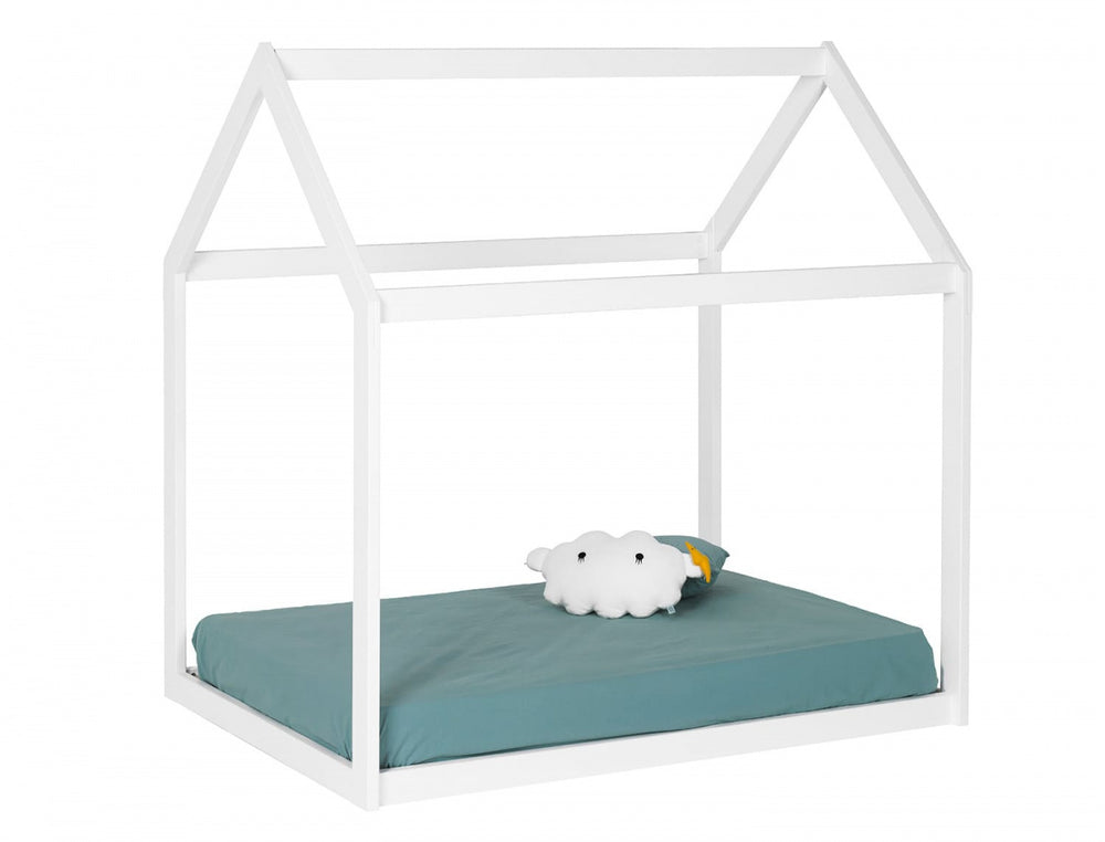 Lit cabane blanc Montessori évolutif