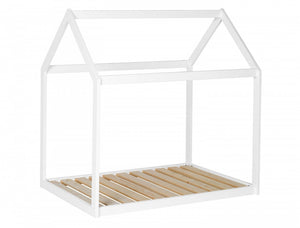 Lit cabane blanc Montessori évolutif