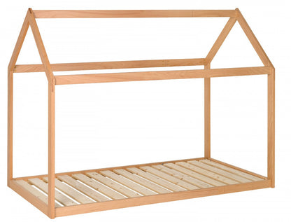 Ombouwbaar houten kajuitbed met uitbouw + matras
