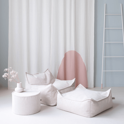 Fauteuil velours Blanc