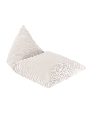 Pouf poire velours Blanc