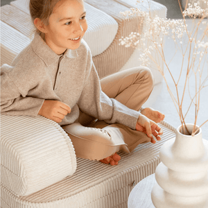 Fauteuil chauffeuse - Blanc Guimauve
