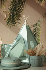 Kinder tipi pack + vloerkleed + kussenhoes - Mint Green