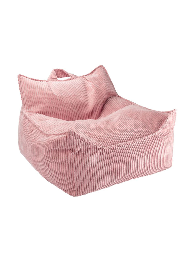 Roze fluwelen fauteuil