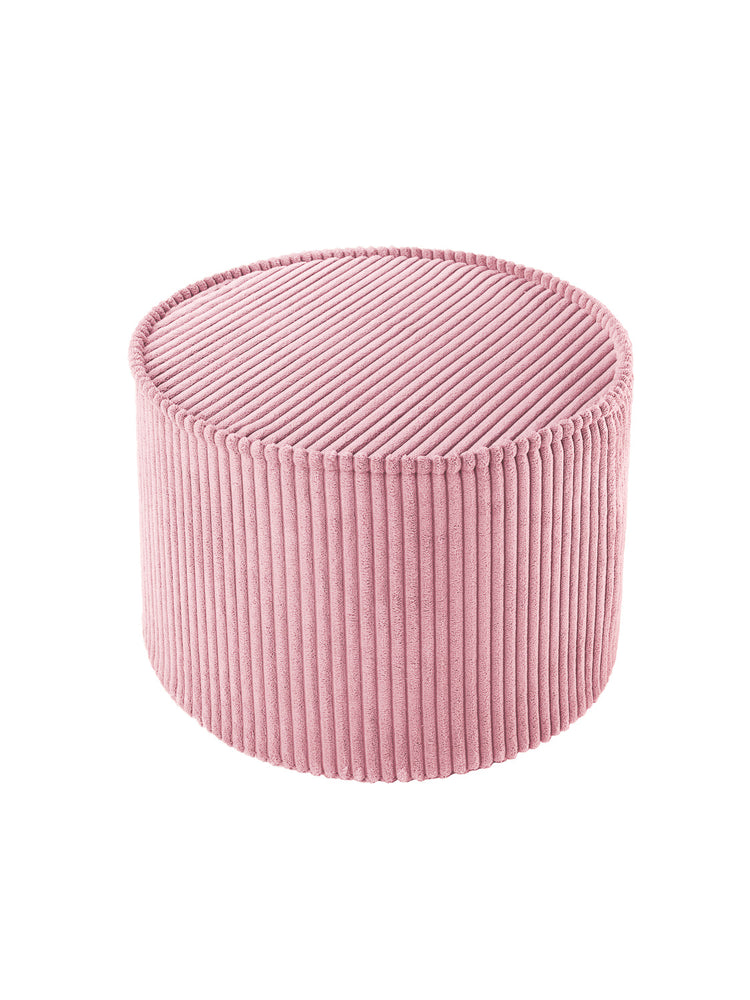 Pouf rond velours Rose
