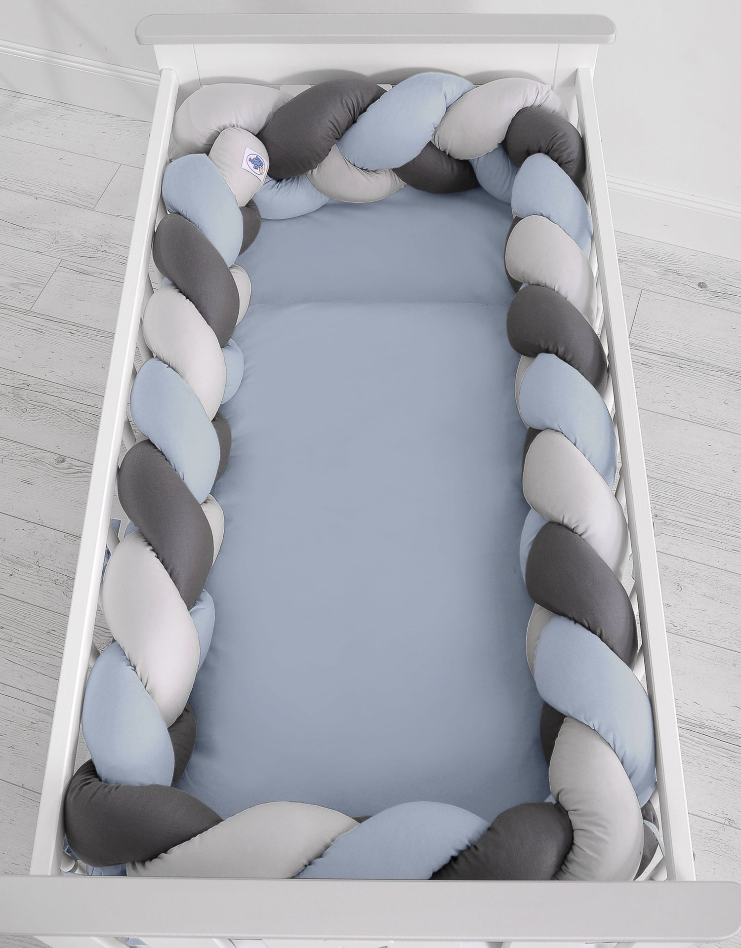 Grote XXL Bed Braid Pastel Blauw &amp;amp; Grijs &amp;amp; Antraciet