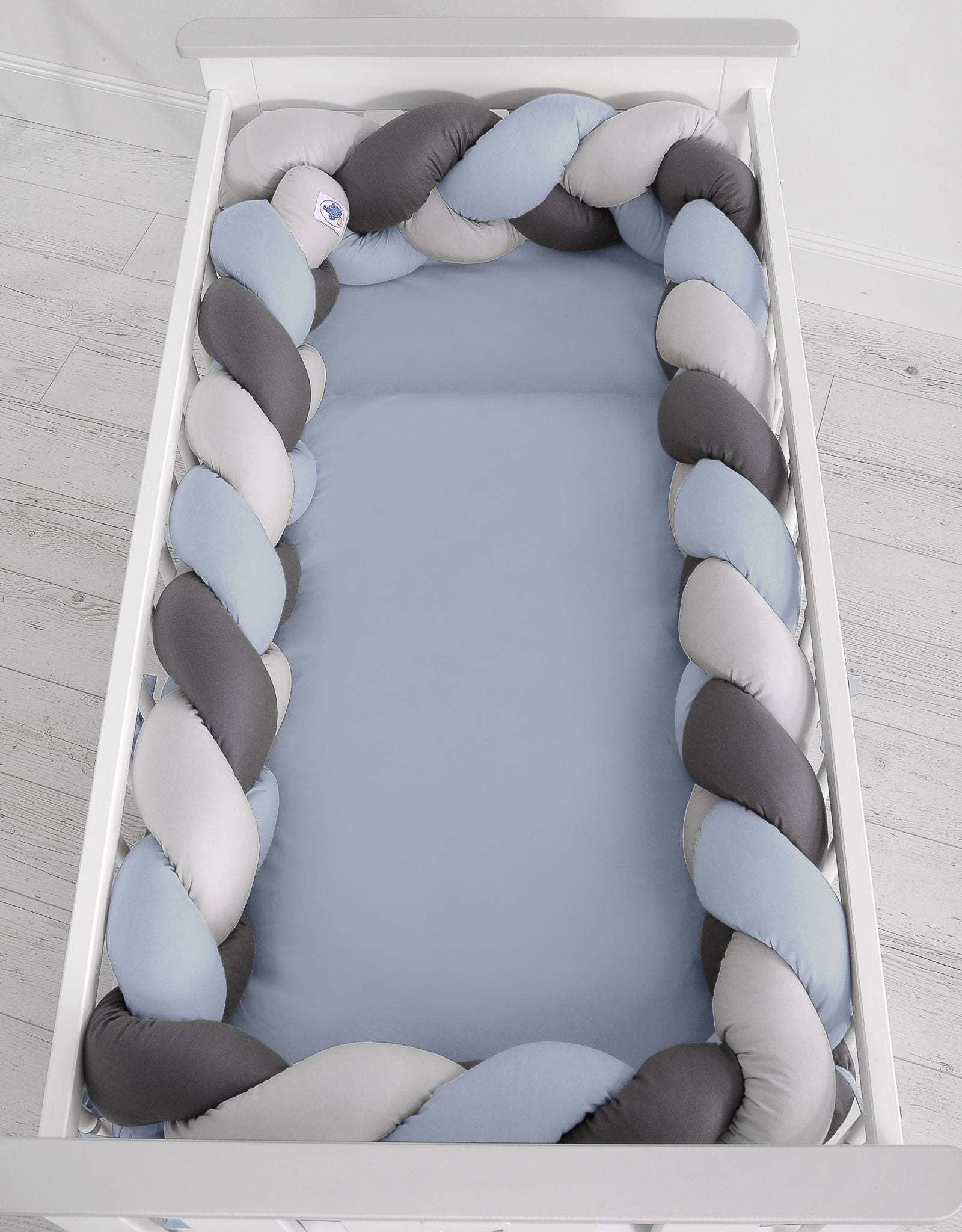 Grote XXL Bed Braid Pastel Blauw &amp;amp; Grijs &amp;amp; Antraciet