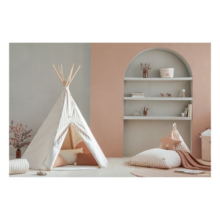 Nobodinoz Arizona nude gestreepte tipi